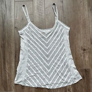 EUC Puella x Anthropologie Grey and White Chevron Striped Spaghetti Straps Small